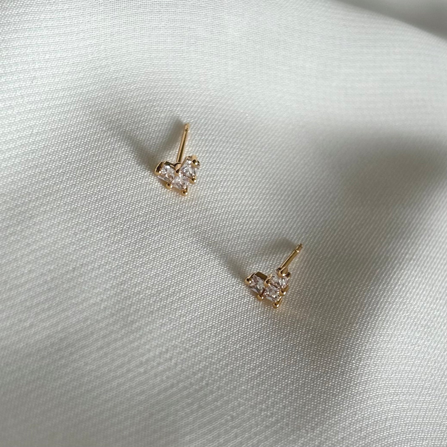 Heart studs (per stuk)