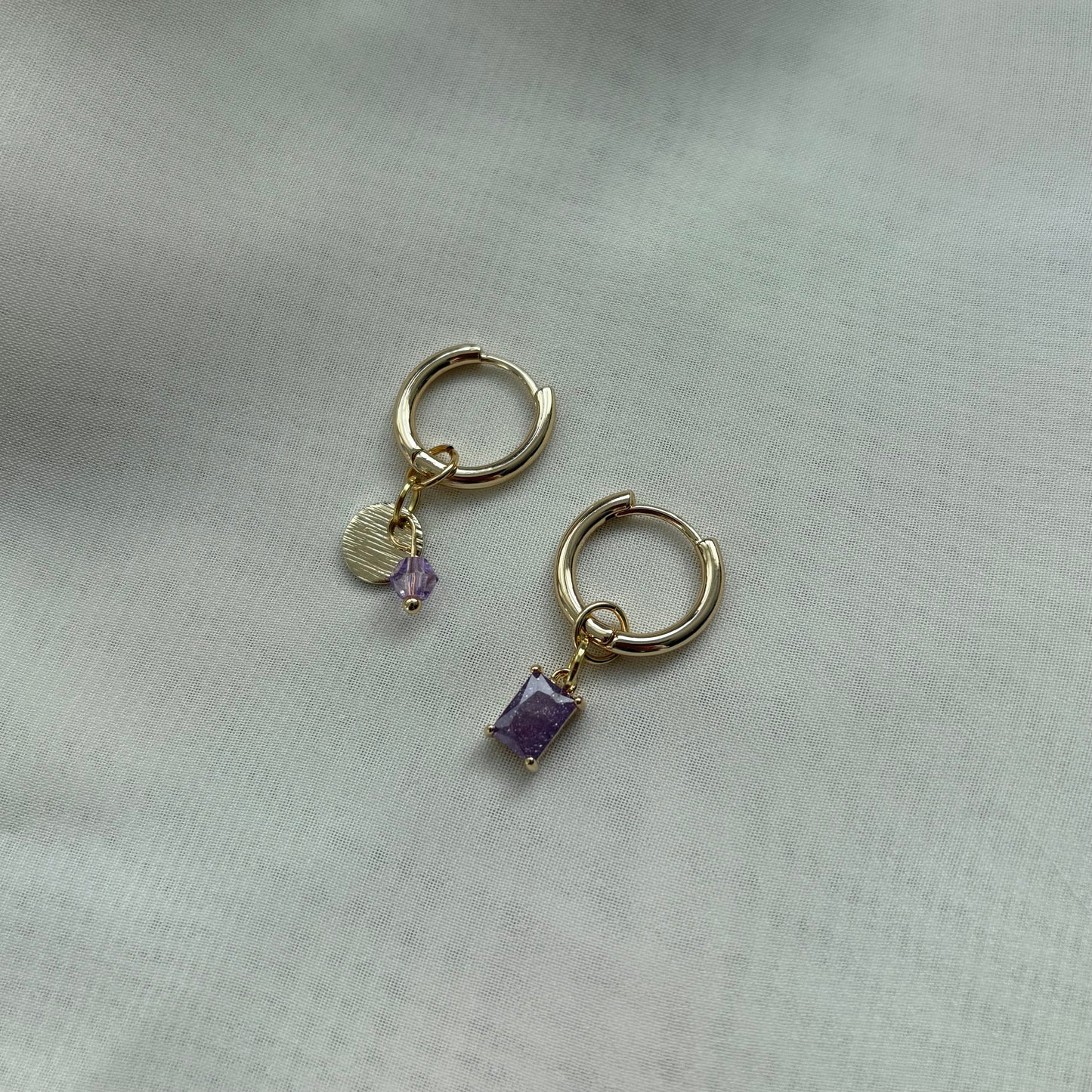 Purple Asymmetric Hoops